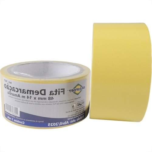 Fita Demarcacao Solo Brasfort 48X14M Amarela 7637 Fita Demarcacao Solo Brasfort 48X14M Amarela 7637