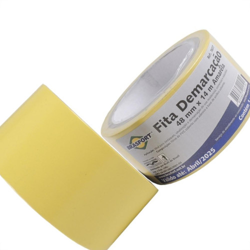 Fita Demarcacao Solo Brasfort 48X14M Amarela 7637 Fita Demarcacao Solo Brasfort 48X14M Amarela 7637