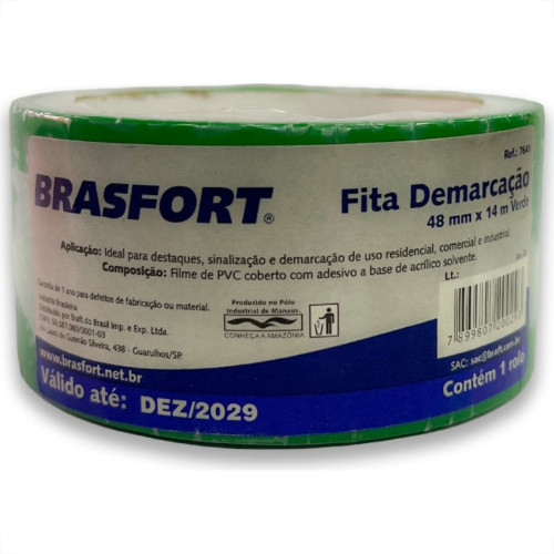Fita Demarcacao Solo Brasfort 48X14M Verde 7641