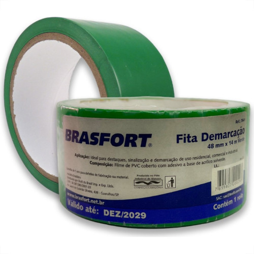 Fita Demarcacao Solo Brasfort 48X14M Verde 7641