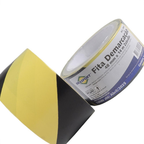 Fita Demarcacao Solo Brasfort 48X14M Zebrada 7640 Fita Demarcacao Solo Brasfort 48X14M Zebrada 7640