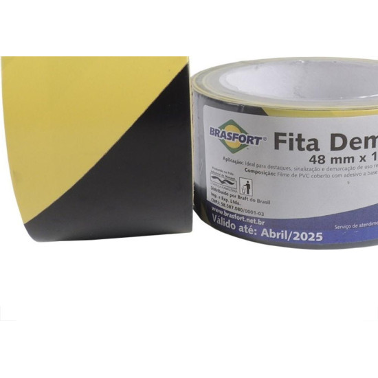 Fita Demarcacao Solo Brasfort 48X14M Zebrada 7640 Fita Demarcacao Solo Brasfort 48X14M Zebrada 7640