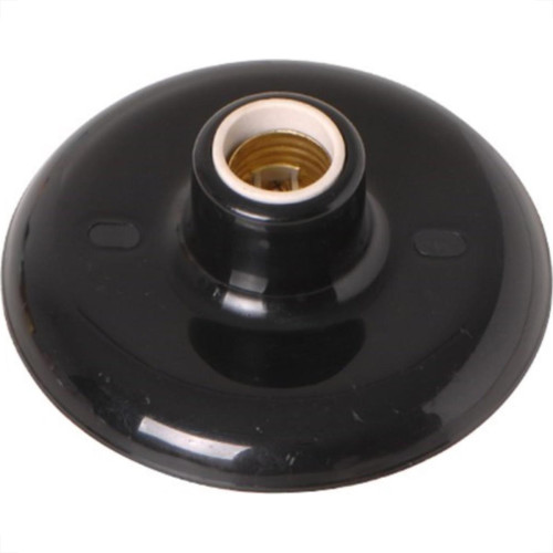 Plafonier Pvc Ilumi Preto Redondo Soquete Porcelana E27 18081 Plafonier Pvc Ilumi Preto Redondo Soquete Porcelana E27 18081