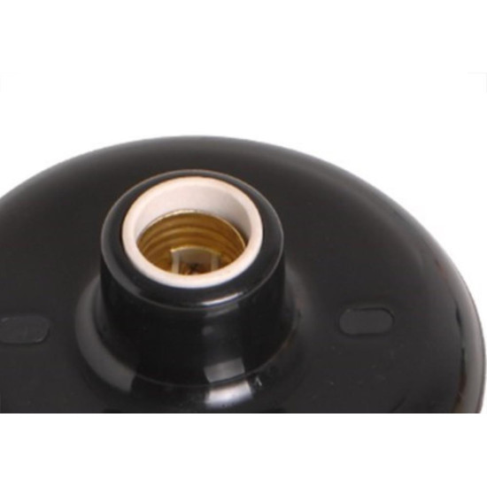 Plafonier Pvc Ilumi Preto Redondo Soquete Porcelana E27 18081 Plafonier Pvc Ilumi Preto Redondo Soquete Porcelana E27 18081