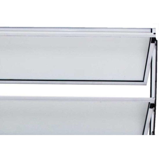 Janela Basculante Aluminio Branca Hikari 60 X 60 Vb25