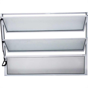 Janela Basculante Aluminio Branca Hikari 60 X 80 Vb26