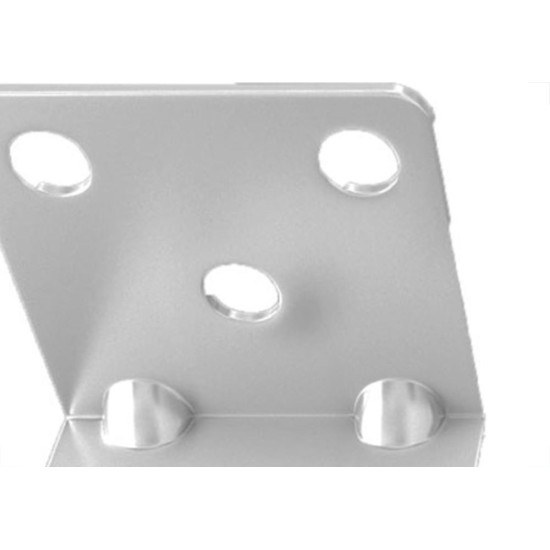 Cantoneira Moveis Zamar Fixacao Branca 6 Furos 25 Pecas 