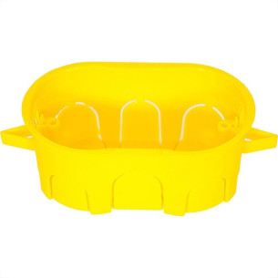 Caixinha Luz Plastica 4X2 Mondiale Amarela Drywal 600 - Kit C/10 