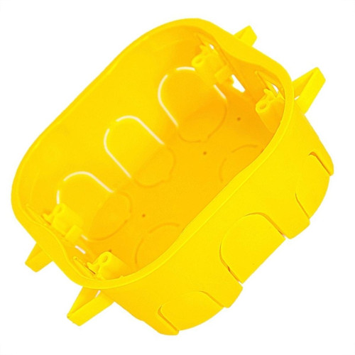 Caixinha Luz Plastica 4X4 Mondiale Amarela Drywal 6000 - Kit C/10 Caixinha Luz Plastica 4X4 Mondiale Amarela Drywal 6000 - Kit C/10
