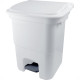 Lixeira Plasvale Com Pedal 50L Branca Quadrada Lixeira Plasvale Com Pedal 50L Branca Quadrada