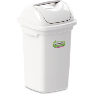Lixeira Plasvale Basculante 30L Branca