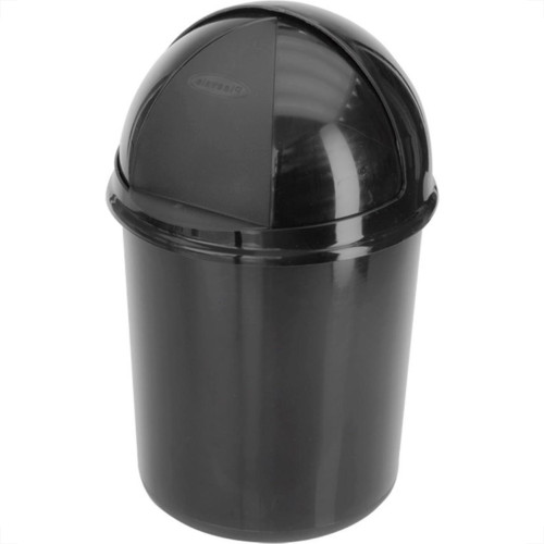 Lixeira Plasvale Retratil 7,3L Preta