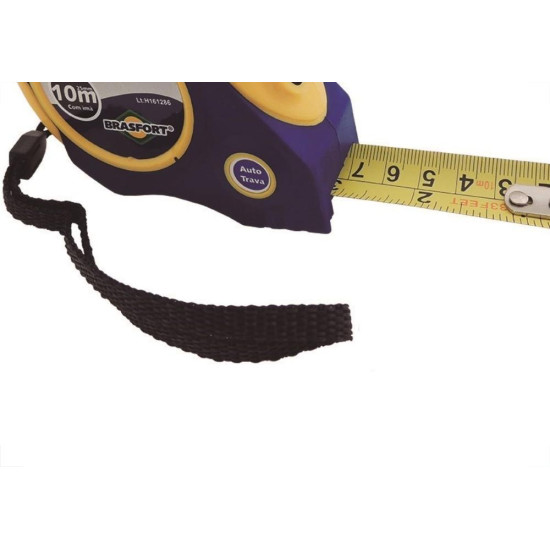 Trena Brasfort Auto-Trava Emborrachada 10M/25Mm 7757 Trena Brasfort Auto-Trava Emborrachada 10M/25Mm 7757