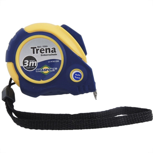 Trena Brasfort Auto-Trava Emborrachada 3M/16Mm 7753 Trena Brasfort Auto-Trava Emborrachada 3M/16Mm 7753