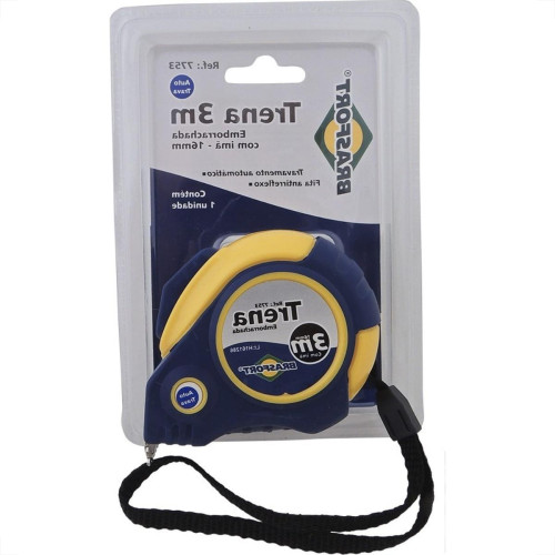 Trena Brasfort Auto-Trava Emborrachada 3M/16Mm 7753 Trena Brasfort Auto-Trava Emborrachada 3M/16Mm 7753