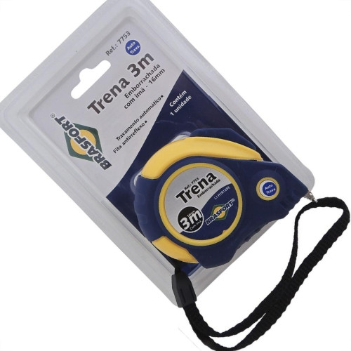 Trena Brasfort Auto-Trava Emborrachada 3M/16Mm 7753 Trena Brasfort Auto-Trava Emborrachada 3M/16Mm 7753