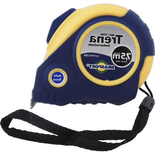 Trena Brasfort Auto-Trava Emborrachada 7,5M/25Mm 7756 Trena Brasfort Auto-Trava Emborrachada 7,5M/25Mm 7756