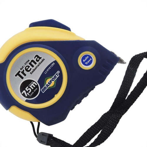 Trena Brasfort Auto-Trava Emborrachada 7,5M/25Mm 7756 Trena Brasfort Auto-Trava Emborrachada 7,5M/25Mm 7756
