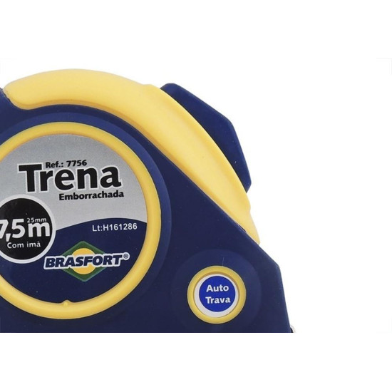 Trena Brasfort Auto-Trava Emborrachada 7,5M/25Mm 7756 Trena Brasfort Auto-Trava Emborrachada 7,5M/25Mm 7756