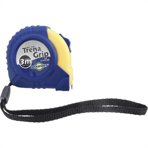 Trena Brasfort Emborrachada Grip 3M/16Mm Com Trava 7758 Trena Brasfort Emborrachada Grip 3M/16Mm Com Trava 7758