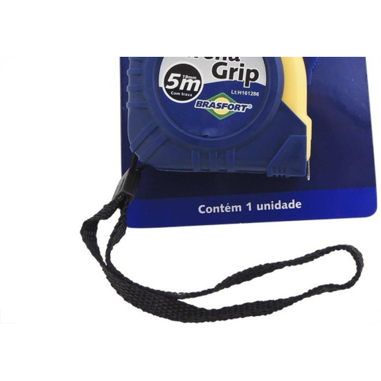 Trena Brasfort Emborrachada Grip 5M/19Mm Com Trava 7760 Trena Brasfort Emborrachada Grip 5M/19Mm Com Trava 7760