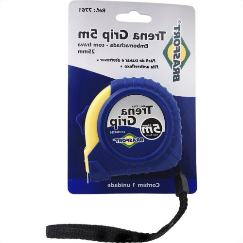 Trena Brasfort Emborrachada Grip 5M/25Mm Com Trava 7761 Trena Brasfort Emborrachada Grip 5M/25Mm Com Trava 7761