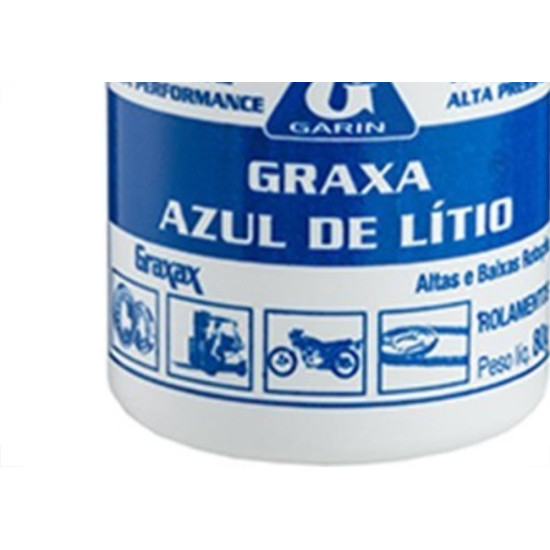 Graxa Litio Azul Garin Para Rolamento 130° 80G Lgla-080 Graxa Litio Azul Garin Para Rolamento 130° 80G Lgla-080