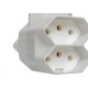 Pino 3 Saidas 2 Polos+Terra Exatronic Branco Sp2033Bc - Kit C/12 