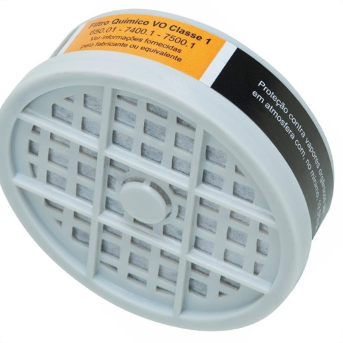 Filtro Respirador Plastcor Vapor Organico Rosca - Kit C/4 Filtro Respirador Plastcor Vapor Organico Rosca - Kit C/4