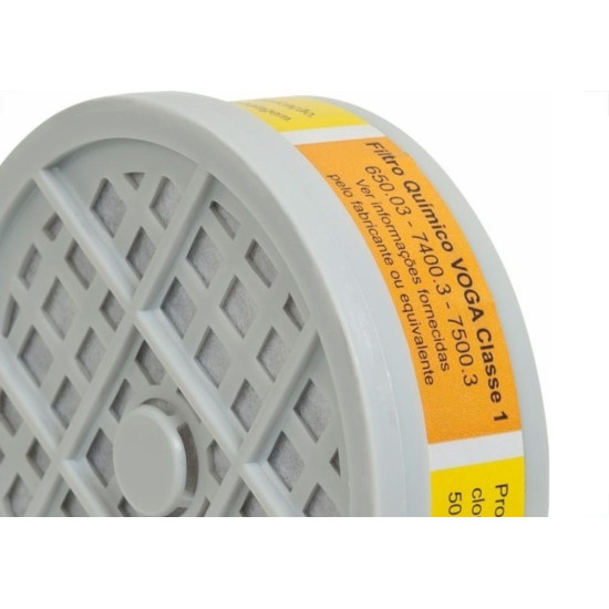 Filtro Respirador Plastcor Vapor Organico+Gases Rosca - Kit C/4 Filtro Respirador Plastcor Vapor Organico+Gases Rosca - Kit C/4