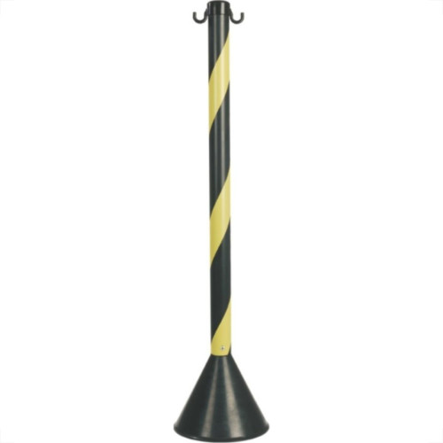 Pedestal Pvc 90Cm Plastcor Preto/Amarelo - Kit C/4 Pedestal Pvc 90Cm Plastcor Preto/Amarelo - Kit C/4
