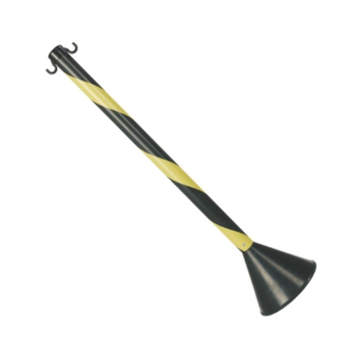 Pedestal Pvc 90Cm Plastcor Preto/Amarelo - Kit C/4 Pedestal Pvc 90Cm Plastcor Preto/Amarelo - Kit C/4
