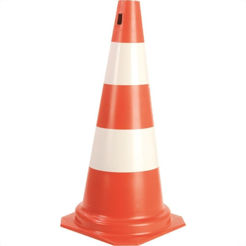 Cone Rigido Plastcor Plastico Laranja/Branco 50Cm 