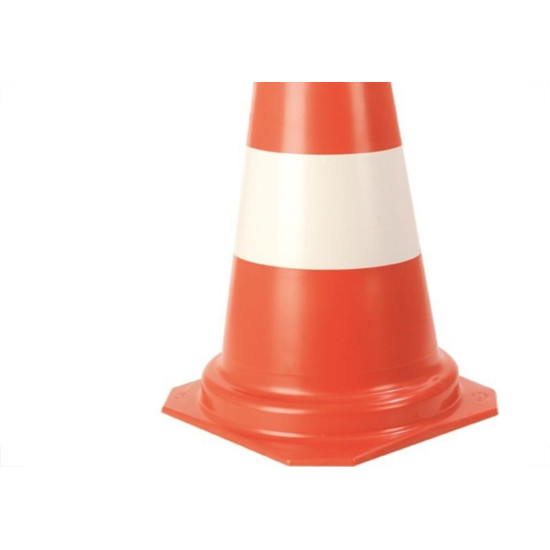 Cone Rigido Plastcor Plastico Laranja/Branco 75Cm 