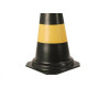 Cone Rigido Plastcor Plastico Preto/Amarelo 50Cm 700.01304
