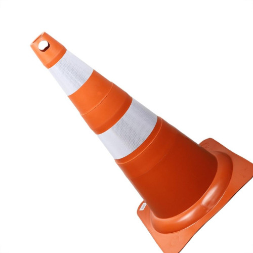 Cone Flexivel Plastcor Plastico Refletivo Laranja 75Cm 