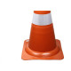Cone Flexivel Plastcor Plastico Refletivo Laranja 75Cm 