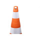 Cone Flexivel Plastcor Plastico Refletivo Laranja 75Cm 