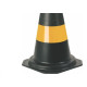 Cone Flexivel Plastcor Plastico Preto Refletivo 50Cm 