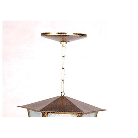 Luminaria Pendente Ideal Aco Sextavada Teto L1C Ouro Velho 2145