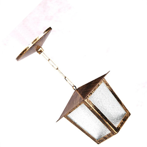 Luminaria Pendente Ideal Aco Quadrada Teto L2C Ouro Velho 2149