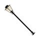 Poste Jardim Ideal Quadrado 1,76M P3 Preto Com Vidro 2247 Poste Jardim Ideal Quadrado 1,76M P3 Preto Com Vidro 2247