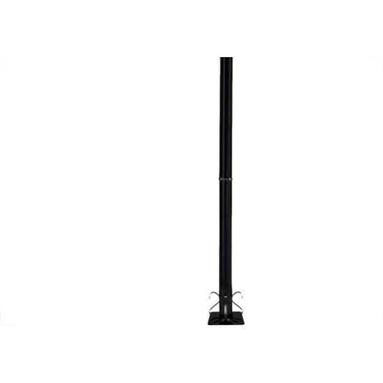 Poste Jardim Ideal Sextavado 1,76M P9 Preto Policarbonato Poste Jardim Ideal Sextavado 1,76M P9 Preto Policarbonato