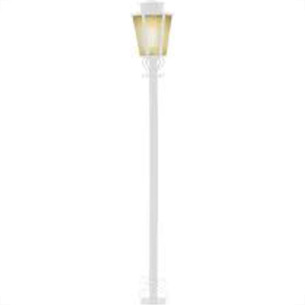 Poste Jardim Ideal Sextavado 1,76M P9 Branco Policarbonato 2272 Poste Jardim Ideal Sextavado 1,76M P9 Branco Policarbonato 2272