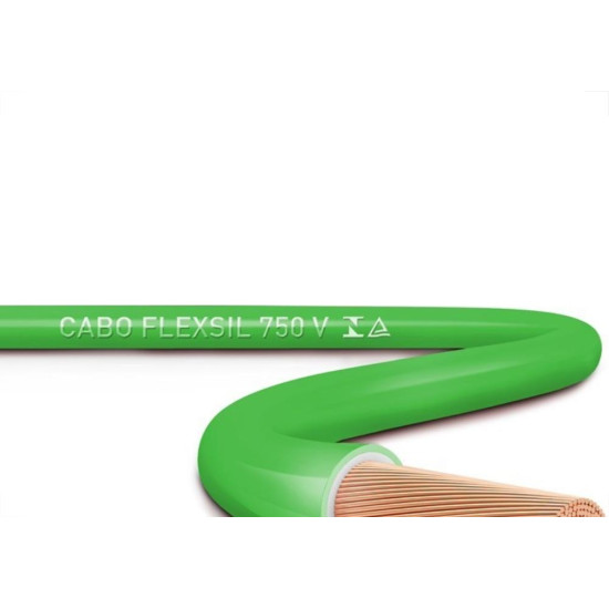 Fio Cabinho Flexivel Sil 750V ''Por Metro'' 25Mm Verde