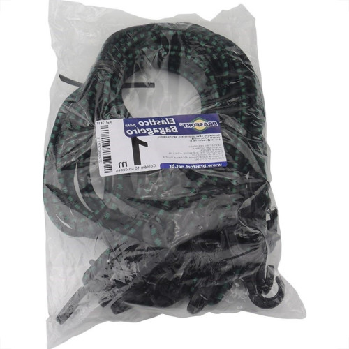 Elastico Para Bagageiro Brasfort 1,00M Garra Pvc 7617 - Kit C/10 Elastico Para Bagageiro Brasfort 1,00M Garra Pvc 7617 - Kit C/10