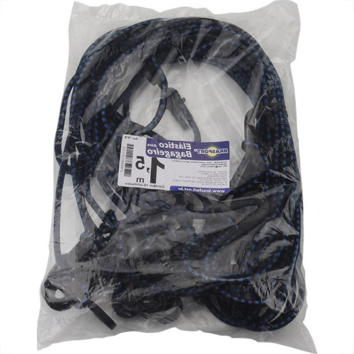 Elastico Para Bagageiro Brasfort 1,50M Garra Pvc 7618 - Kit C/10 Elastico Para Bagageiro Brasfort 1,50M Garra Pvc 7618 - Kit C/10