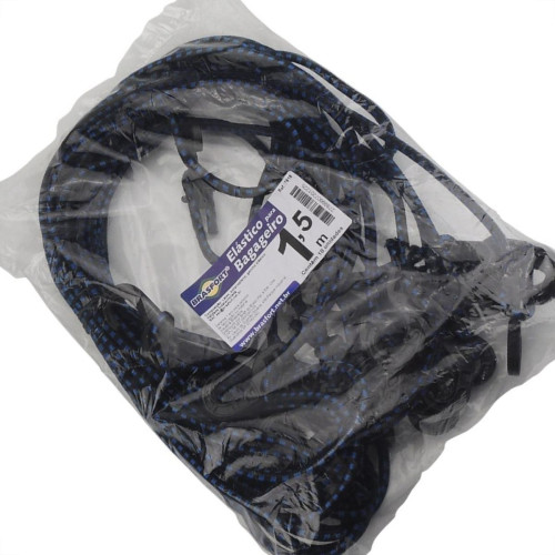 Elastico Para Bagageiro Brasfort 1,50M Garra Pvc 7618 - Kit C/10 Elastico Para Bagageiro Brasfort 1,50M Garra Pvc 7618 - Kit C/10