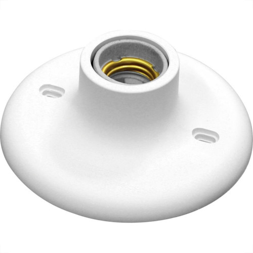 Plafonier Pvc Taschibra Branco Redondo Soquete Porcelana E27 -01 Plafonier Pvc Taschibra Branco Redondo Soquete Porcelana E27 -01