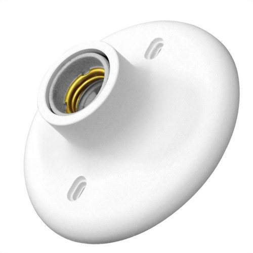 Plafonier Pvc Taschibra Branco Redondo Soquete Porcelana E27 -01 Plafonier Pvc Taschibra Branco Redondo Soquete Porcelana E27 -01